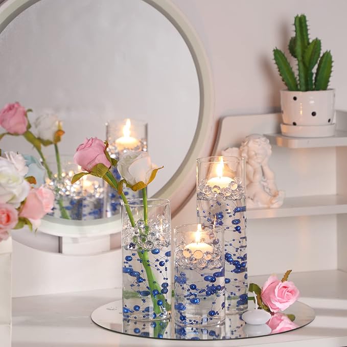 Thin Glass Cylinder Vases 2.5''/3.3'' Diameter 2mm Wall Thickness Clear Flowers - Image 4