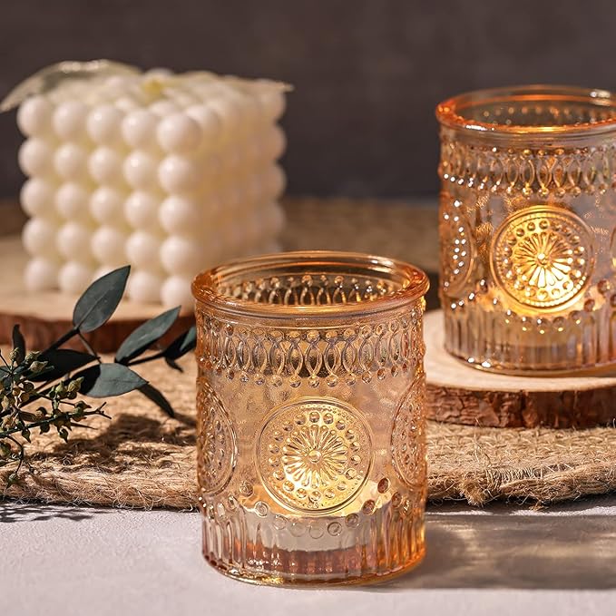 DARJEN Gold Votive Candle Holders Set of 36- Glass Candle Holders Bulk - Image 5