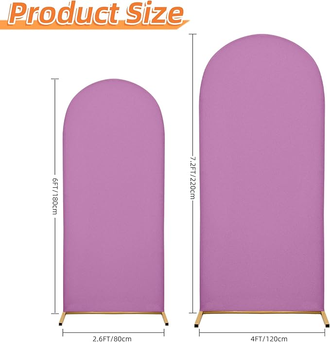 Wedding Arch Cover 7.2FT 6FT Arch Backdrop Cover Spandex Fitted Arch Cover - Image 2