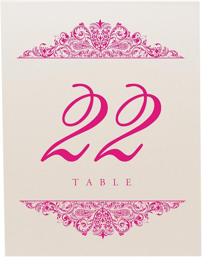 Paisley Wedding Table Numbers, Double Sided, Tent or Use in a Stand - Image 4
