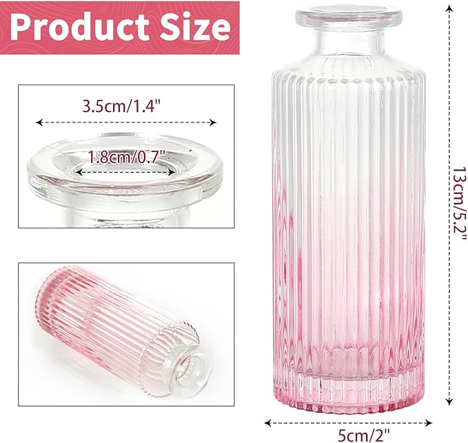 Glass Bud Vases Set of 20, Living Bud Vases, Small Bud Vase in Bulk, Mini - Image 2