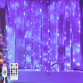 Curtain Light for Bedroom, 200LED 6.6x6.6ft Purple Window Wall Hanging Fairy by SINAMER