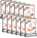 12PCS Acrylic Black Sign Holders, Wedding Table Sign Double Sided Holder by kuchisity