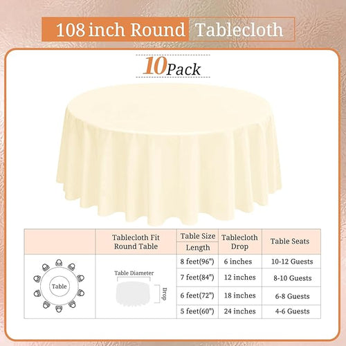 10 Pack Round Tablecloths - Image 2