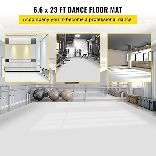 VEVOR Dance Floor, 6.6x23ft Dance Floor Roll, 0.06in Thick PVC Vinyl Dance Floor - Image 2