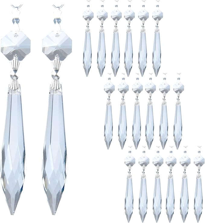 HDCRYSTALGIFTS 20Pcs Chandelier Icicle Crystal Prisms by HDCRYSTALGIFTS