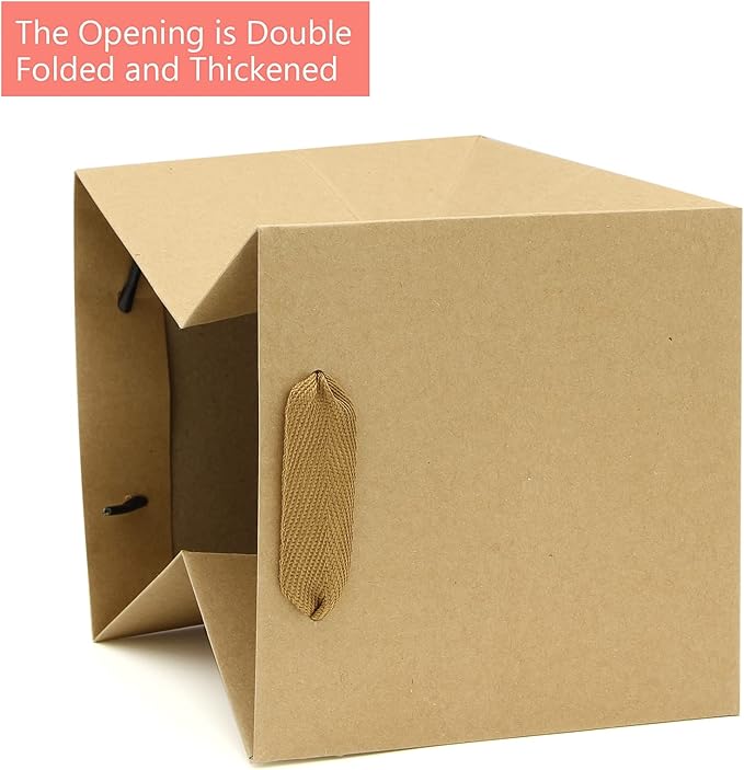 Kraft Paper Gift Bag Small Square Bottom Kraft Paper Bags - Image 4