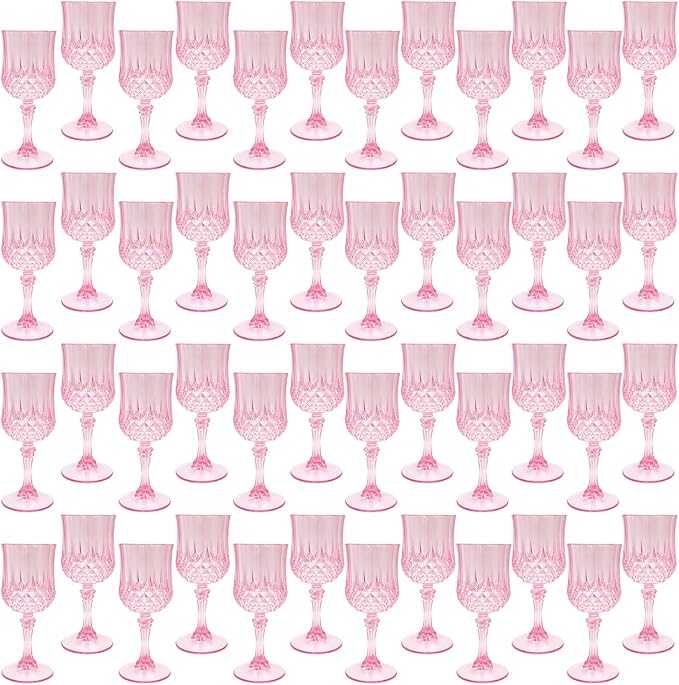 Plastic Wine Glasses，Plastic Goblets Vintage Style Cordial Drinking Glasses by LEYIQUCHAMPAGNEWINEGLASSES