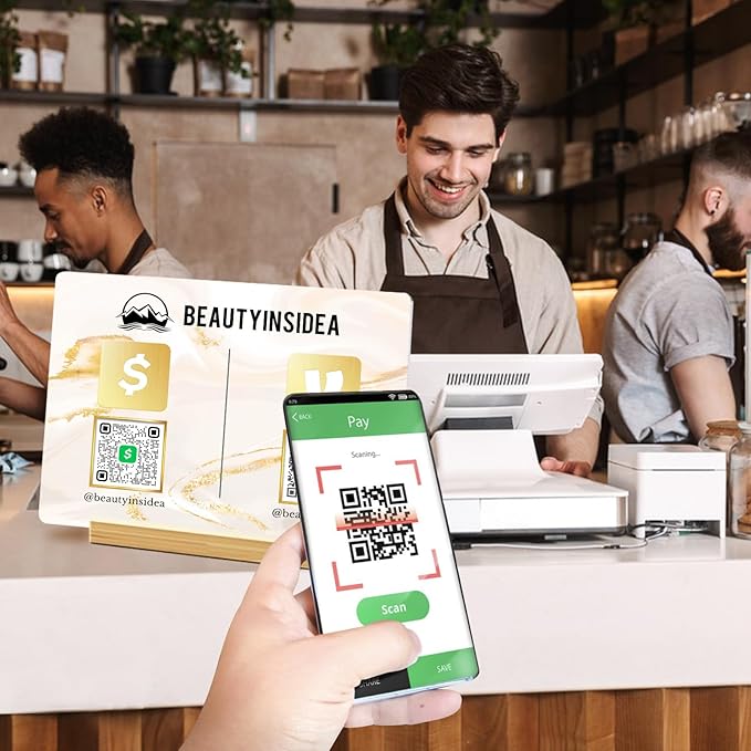 Personalized Custom Metal QR Code Sign Venmo Cashapp Scan to Pay - Image 5