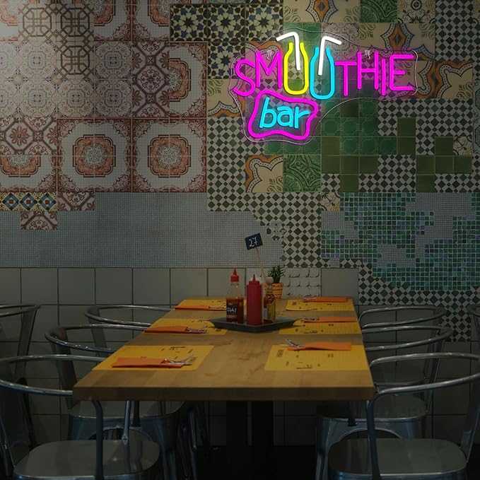 Looklight Smoothie Bar Neon Sign, Words Neon Signs - Image 5