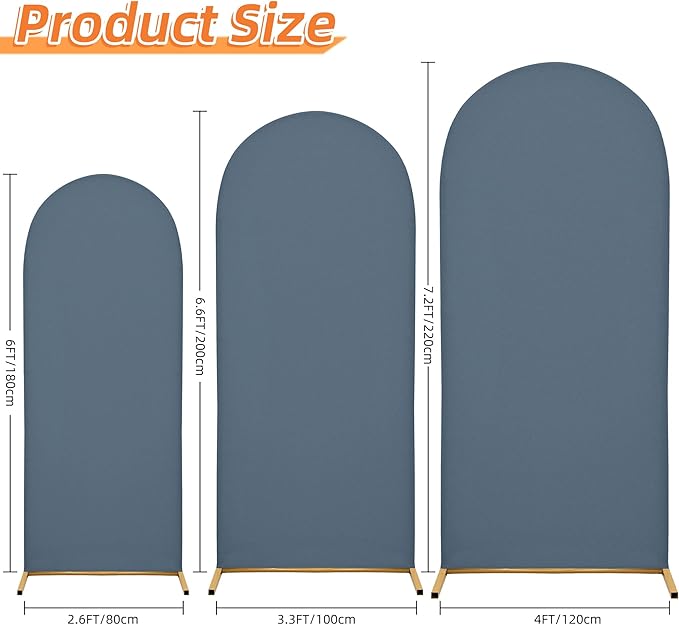 6.6FT Wedding Arch Covers Arch Backdrop Cover Arch Stand Covers Set Arch Cover - Image 2