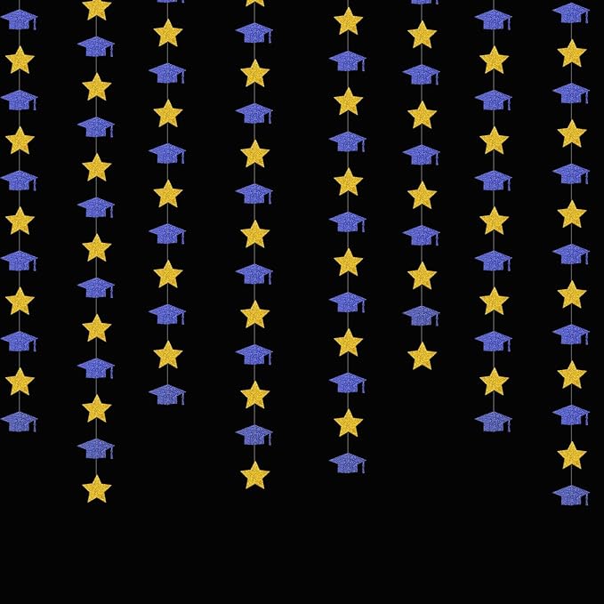 Navy-Blue Gold Graduation-2025 Class Party-Decorations - Image 5