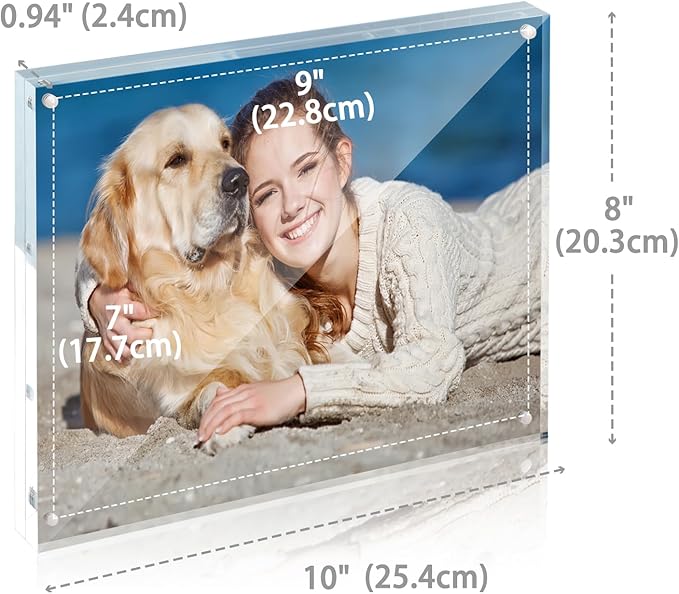 TWING Acrylic Picture Frame 8x10, 5 Pack 8x10 Magnetic Photo Frame 12+12 MM - Image 2