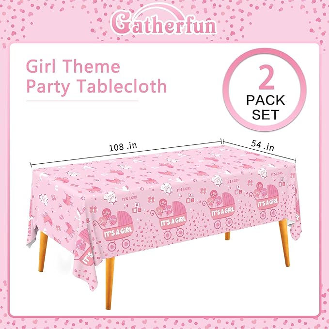 Gatherfun Baby Girl Shower Party Supplies: 2-Pack It’s A Girl Decorations - Image 2
