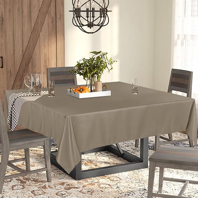 Fitable Rectangle Tablecloth Stain and Wrinkle Resistant Washable Polyester - Image 5