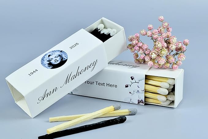 Customizable Funeral Matchboxes – Set of 10 – Memorial Design – Colorful - Image 4