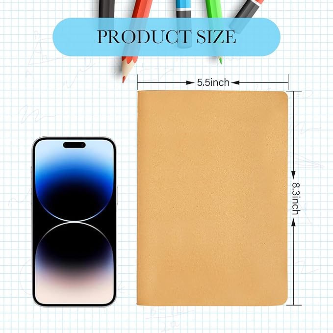 100 Pack Notebooks Bulk, Journaling Kraft Notebooks 5.5 x 8.3 A5 Softcover - Image 2