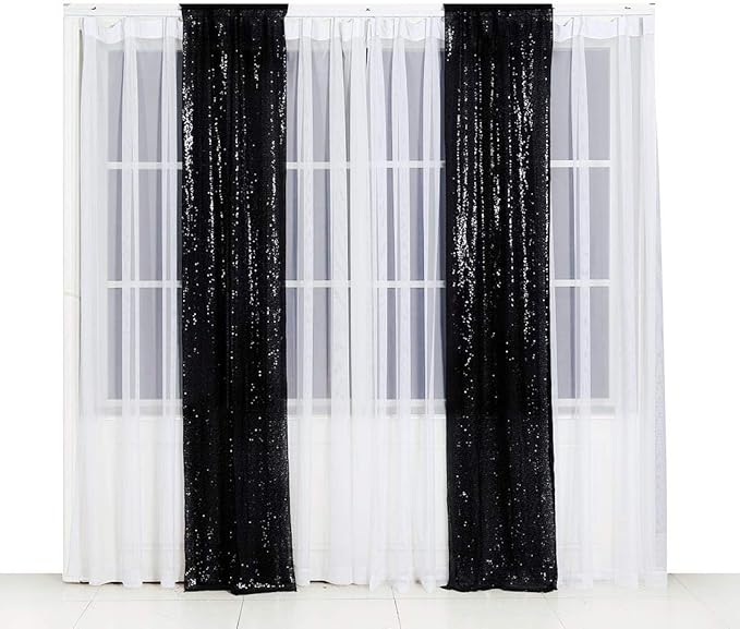 SquarePie Sequin Backdrop Curtain Non-Transparent Background Sparkly - Image 7