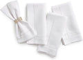 Cotton Linen Cloth Napkins Set of 4 – Hemstitch White Dinner Napkins 20 x 20 by HomeEkaa