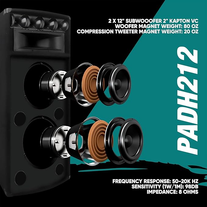 Pyle Portable Cabinet PA Speaker System - Image 5
