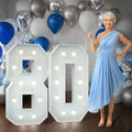 Marquee Numbers 4 Feet Tall Big Light Up Numbers 80th Birthday Decorations by Letsmakeitimpressive