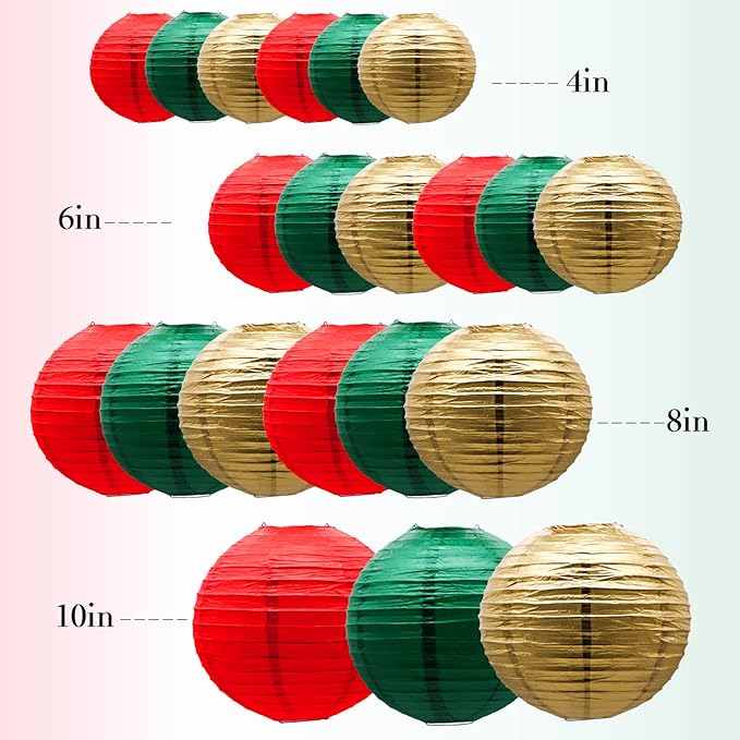 ADLKGG Paper Lanterns Decorative, Round Hanging Lantern - Image 2