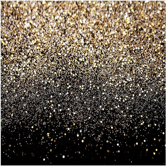SJOLOON Black and Gold Backdrop Gold Spots Backdrop Vinyl Photography Backdrop by SJOLOON