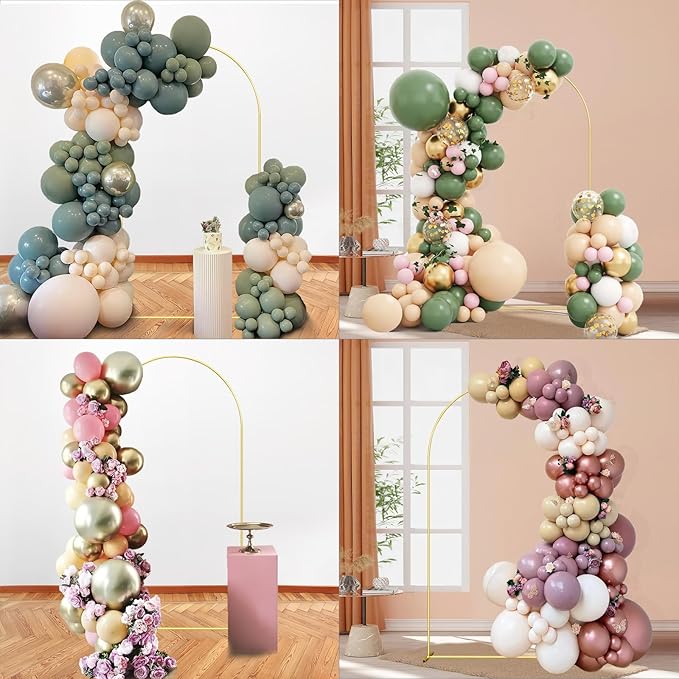 6FT Wedding Arch Backdrop Stand and Beige Arch Cover, Parties Decoration. - Image 5