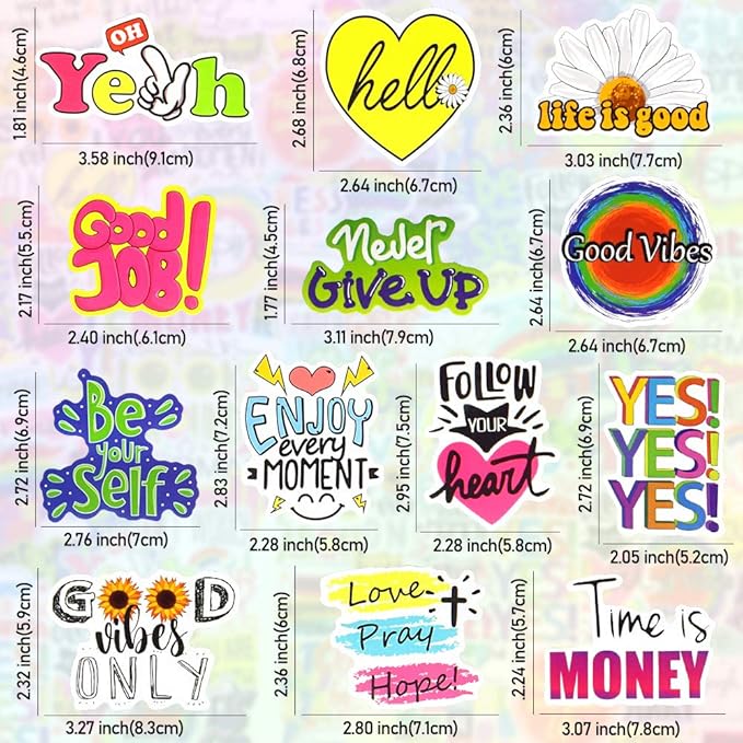 QTL Inspirational Stickers for Kids Motivational Stickers for Water Bottles - Image 3