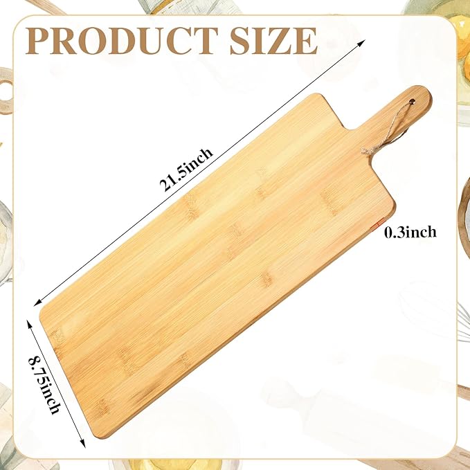 Patelai 12 Packs Wooden Cutting Board Set - Image 2