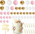 MIAHART Ball Cake Toppers Boho Grass Cake Topper Ball Cake Insert Decoration by MIAHART