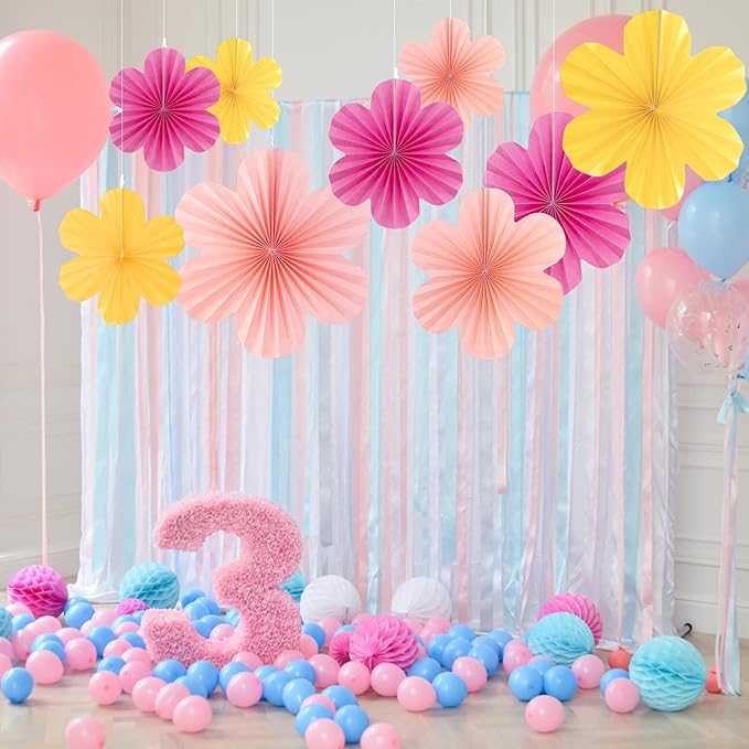 SUNBEAUTY 9 PCS Paper Flowers Decorations - Image 7