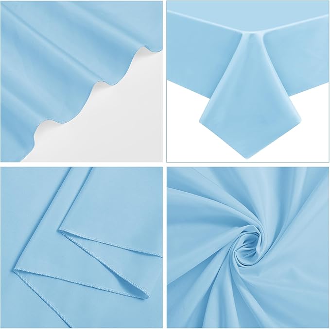10 Pack Light Blue Tablecloths for 6 Foot Rectangle Tables 60 x 102 Inch - 6ft - Image 5