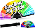 SYNTECSO Folding Hand Fan for Rave, Popping Fan for Line Dancing, Drag Queen by SYNTECSO