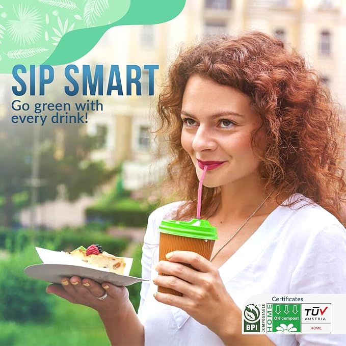 Weemium Compostable Straws Disposable 300 Pack | 100% Plant-Based Plastic-free - Image 6