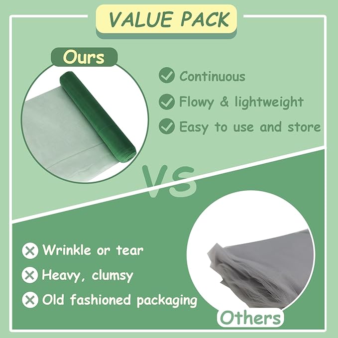 Tulle Fabric Rolls, 54 Inch by 10 Yards Tulle Ribbon - Image 3