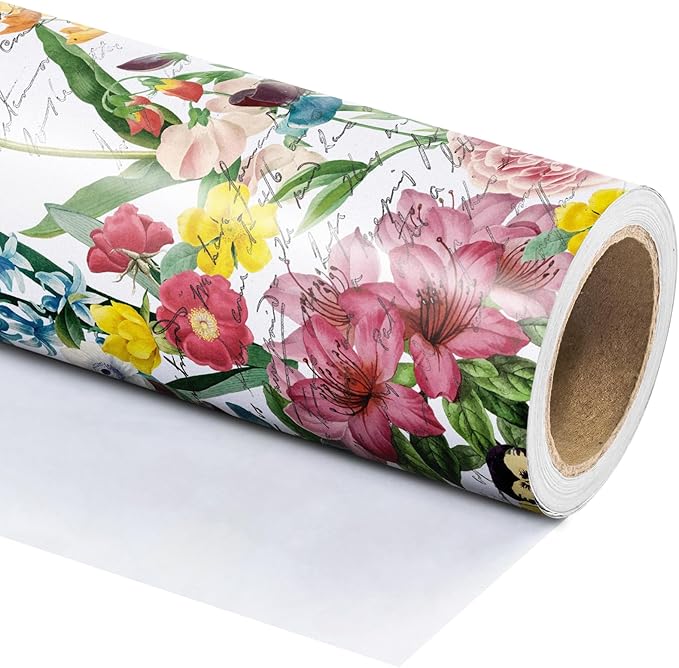 WRAPAHOLIC Floral Wrapping Paper Roll - Image 3