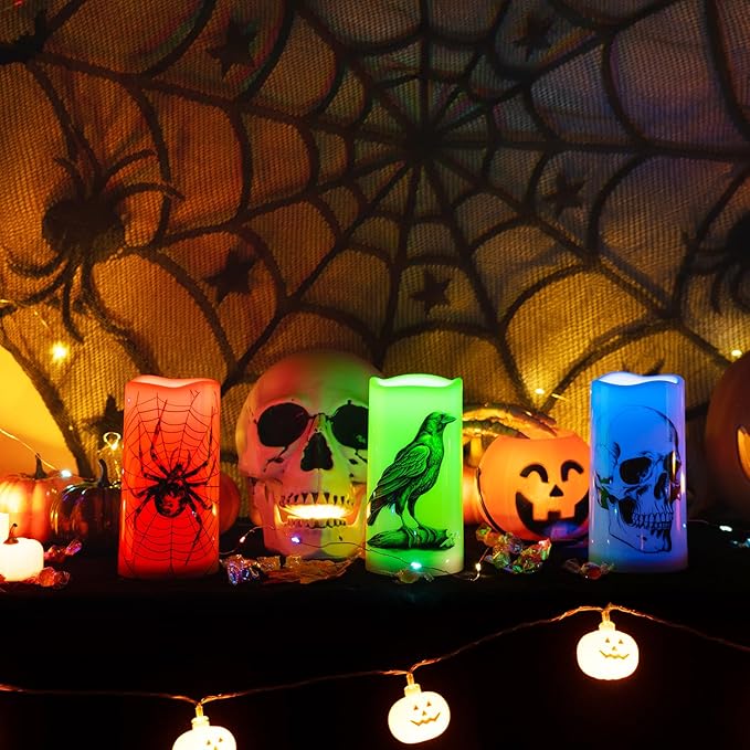 Homemory Halloween Candles, Color Changing Flameless Candle, Battery Opeated - Image 5