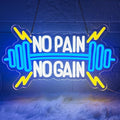 No Pain No Gain Neon Sign for Gym Wall Decor, Led Sign, Neon Lights for Bedroom by YourVibeYourNeon
