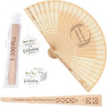 30Pcs Personalized Folding Hand Fans Custom Engraved Summer Wedding Fans by Cupike