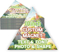 KETABAO – 10" Personalized Car and Refrigerator Triangle Photo Magnets by KETABAOMotorcycleParts