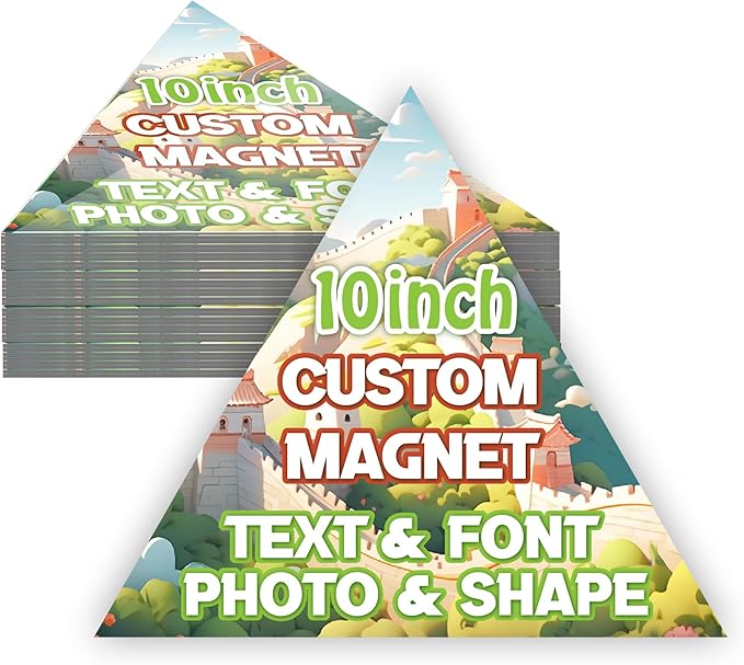 KETABAO – 10" Personalized Car and Refrigerator Triangle Photo Magnets by KETABAOMotorcycleParts