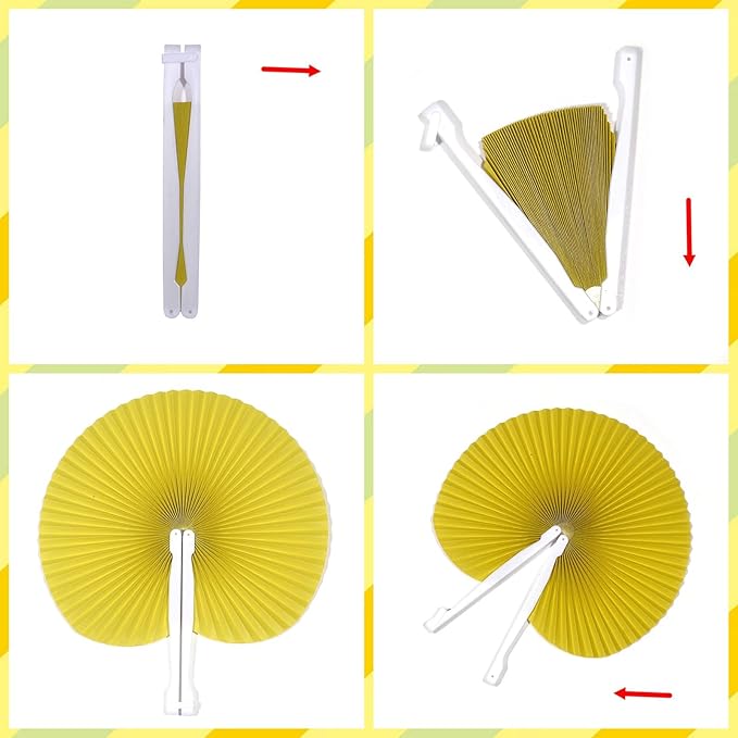 12 Packs Decorative Paper Folding Hand Fans Handheld - Image 6