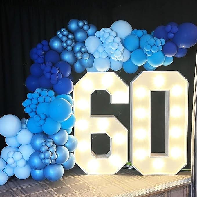 Blue Balloon and Metallic Blue Balloons Garland Arch Kit - Image 3
