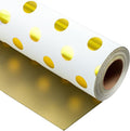 Burymento Platinum Dots Wrapping Paper, Reversible Gold Gift Wrap by BurymentoisaprofessionalwrappingpaperbrandThewrappingpaperismadeofkraftpaperpearlescentmatteglossyglitterbrushedlaserandothermaterialsdouble-sidedprintingbackcuttingandotherdetailsOriginalpatternscarefullymadewrappingpaperbrand