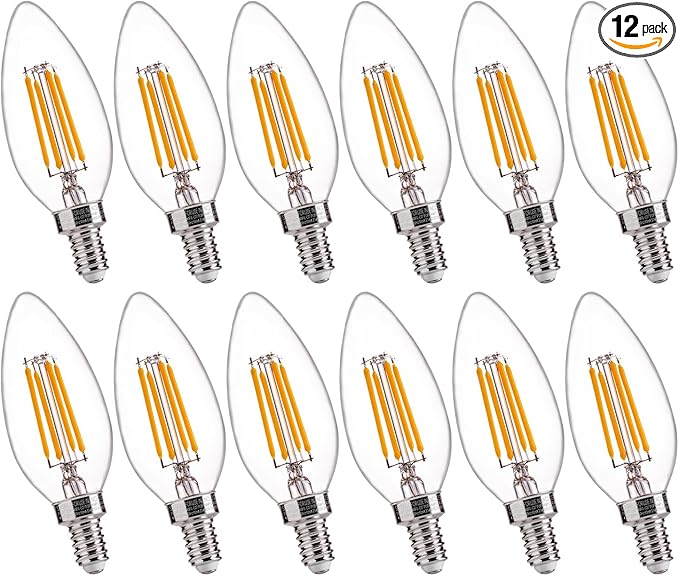 FLSNT B11 E12 LED Candelabra Bulbs 60W Equivalent, Dimmable LED Candle Light by FLSNT