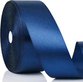 NESCCI 100 Yards Ribbon, 1-1/2 Inch Dark Blue Satin Ribbon, Single Face Satin by NESCCI