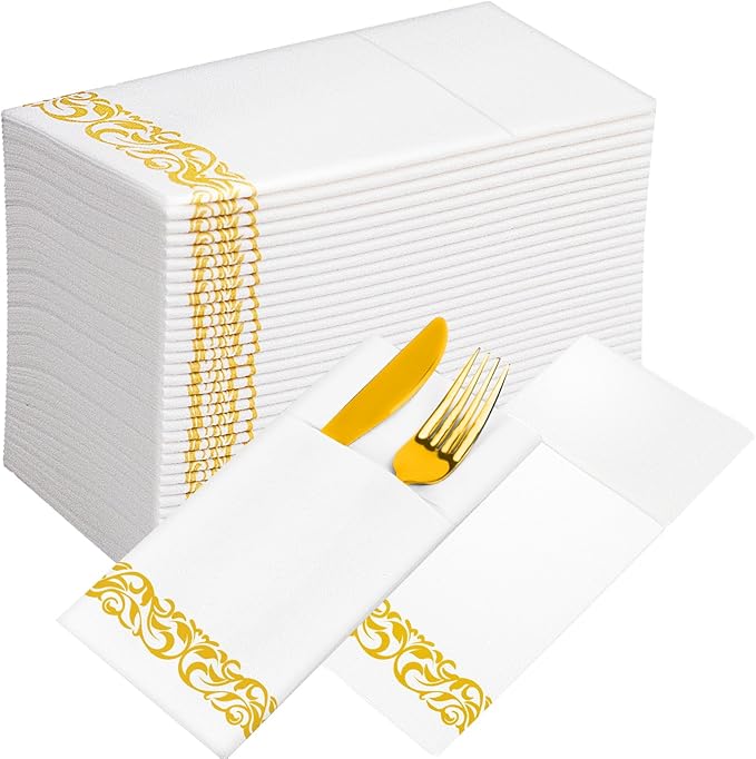 KAMMAK White Dinner Paper Napkins by KAMMAK