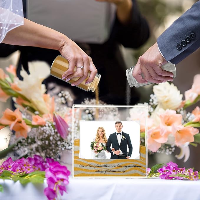 Roowest Sand Ceremony Kit for Wedding Includes Clear Acrylic Unity Sand - Image 7
