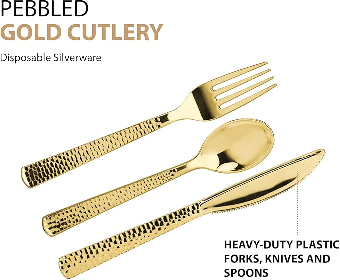Plastic Cutlery Silverware Extra Heavyweight Disposable Flatware, Full Size - Image 4
